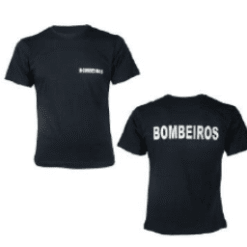 T-SHIRT BOMBEIROS MANGA CURTA 100% ALGODÃO