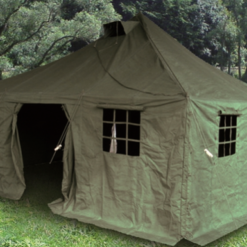 TENDA MILITAR MIL-TEC® 8 A 11 PESSOAS 4,8 X 4,8m/ 3,2m MAX ALT. 1,6m MIN ALT.