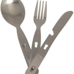 CONJUNTO JANTAR CAMPING 3 PEÇAS / AÇO