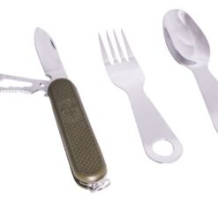 CONJUNTO TALHERES C/FUNDA -3 PEÇAS (CANIVETE/GARFO/COLHER)-VERDE