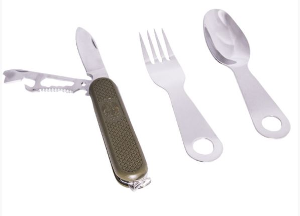 CONJUNTO TALHERES C/FUNDA -3 PEÇAS (CANIVETE/GARFO/COLHER)-VERDE