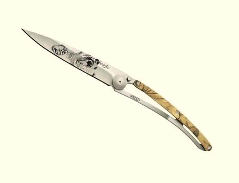 NAVALHA DEEJO, 37GR, GRIZZLY, TITANIUM, MADEIRA CAMO - Image 3