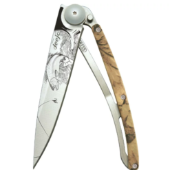 NAVALHA DEEJO, 37GR, TROUT, TITANIUM, MADEIRA CAMO