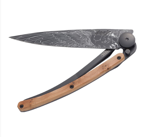 NAVALHA DEEJO, 37GR, EAGLE, BLACK, MADEIRA JUNIPER