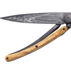 NAVALHA DEEJO, 37GR, DRAGONFLY, BLACK, MADEIRA OLIVEIRA