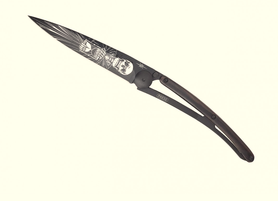 NAVALHA DEEJO, 37GR, IMMORTAL, BLACK, MADEIRA ÉBANO - Image 3