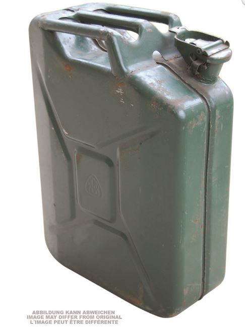 JERRICAN VERDE METAL 20 LITROS COMBUSTIVEL