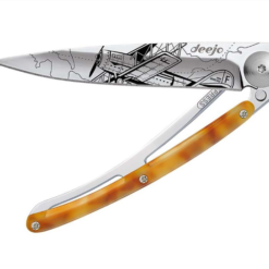 NAVALHA DEEJO, 37GR, AVIATION, MIRROR, LIGHT TURTLE