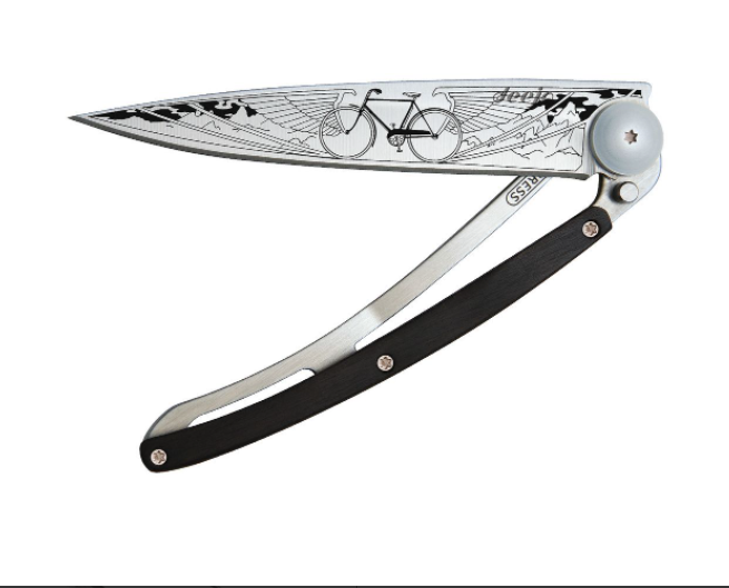 NAVALHA DEEJO, 37GR, BICYCLE, TITANIUM, MADEIRA ÉBANO