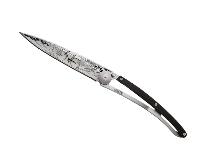 NAVALHA DEEJO, 37GR, BICYCLE, TITANIUM, MADEIRA ÉBANO - Image 3