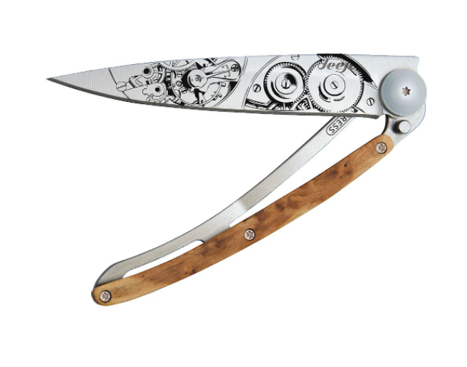 NAVALHA DEEJO, 37GR, WATCHMAKER, TITANIUM, MADEIRA JUNIPER