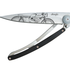 NAVALHA DEEJO, 37GR, CAFÉ RACER, TITANIUM, MADEIRA ÉBANO
