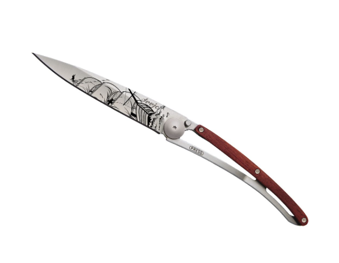 NAVALHA DEEJO, 37GR, CORSAIR, TITANIUM, MADEIRA CORAL - Image 2