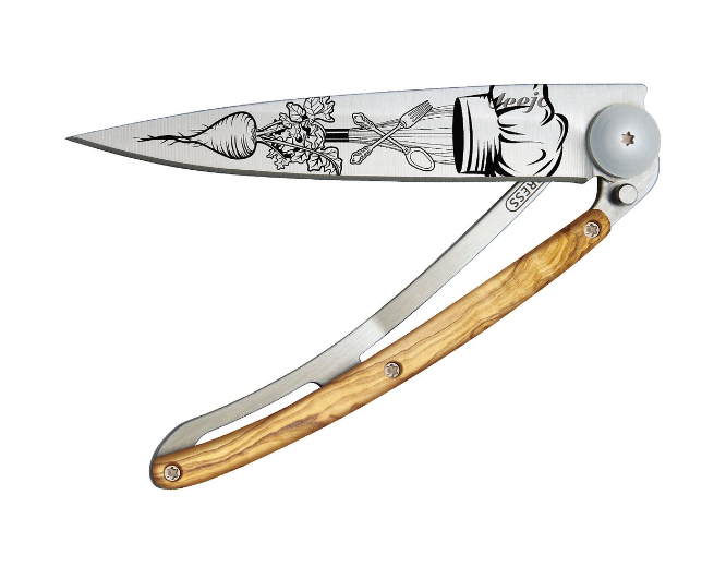 NAVALHA DEEJO, 37GR, CHEF, TITANIUM, MADEIRA OLIVEIRA