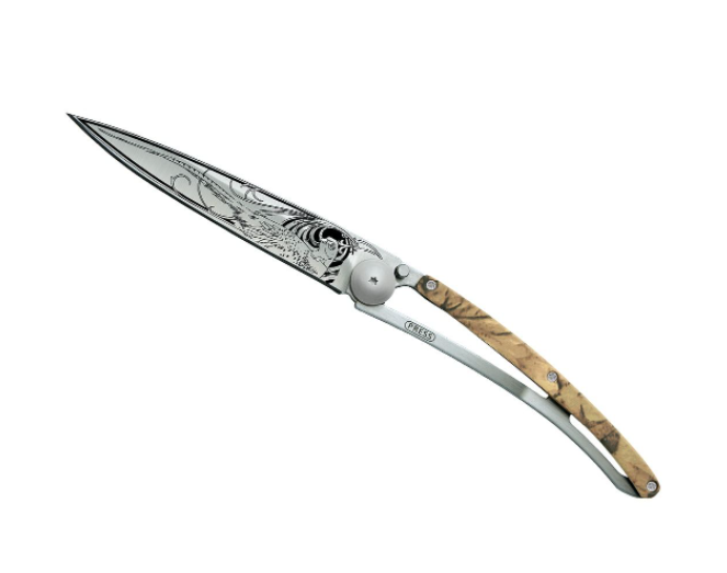 NAVALHA DEEJO, 37GR, PHEASANT, TITANIUM, MADEIRA CAMO - Image 2