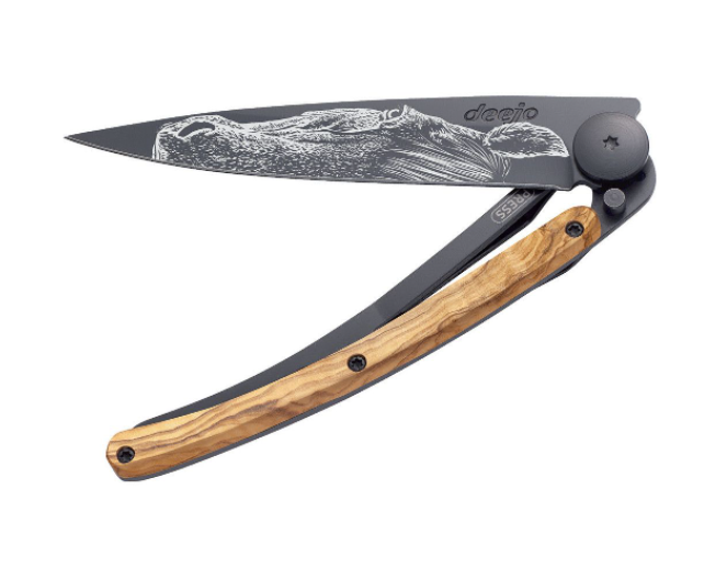 NAVALHA DEEJO, 37GR, PUREBRED, BLACK, MADEIRA OLIVEIRA