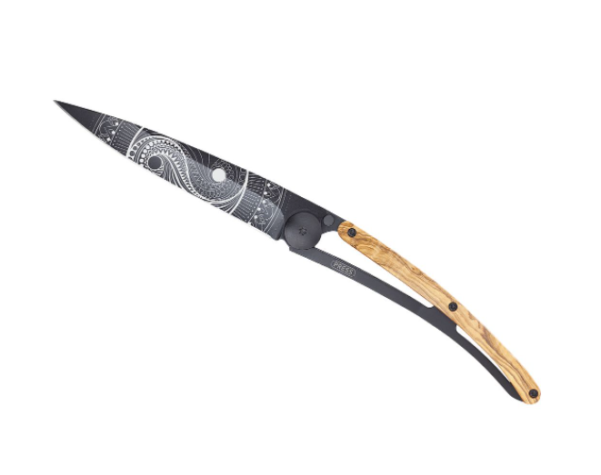 NAVALHA DEEJO, 37GR, YIN & YANG, BLACK, MADEIRA OLIVEIRA - Image 2