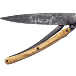 NAVALHA DEEJO, 37GR, PRIMES CUTS, BLACK, MADEIRA OLIVEIRA