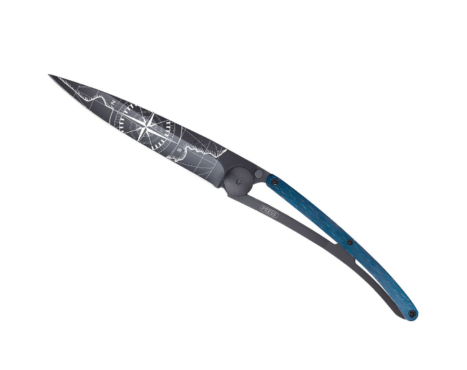 NAVALHA DEEJO, 37GR, TERRA INCOGNITA, BLACK, MADEIRA AZUL - Image 2