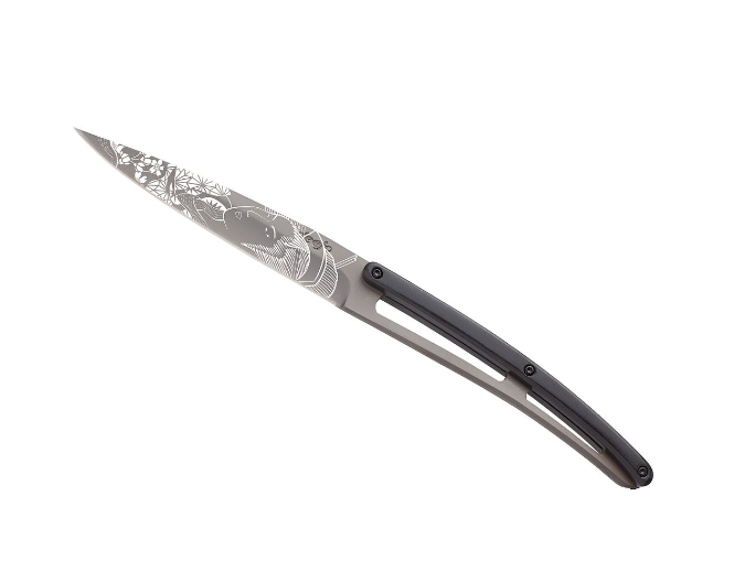 FACA CARNE DEEJO, CONJ. 6, JAPANESE, TITANIUM, MADEIRA ÉBANO - Image 4