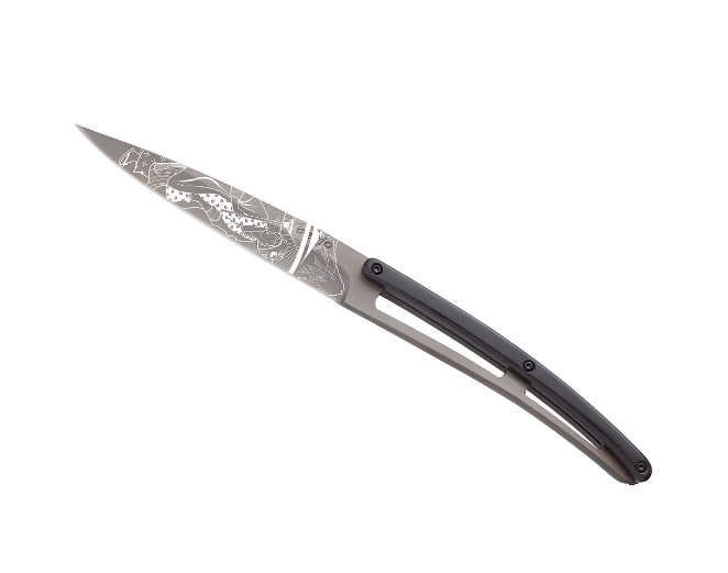 FACA CARNE DEEJO, CONJ. 6, JAPANESE, TITANIUM, MADEIRA ÉBANO - Image 7