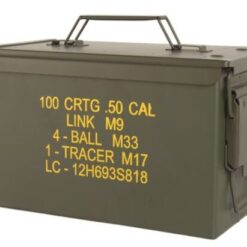CAIXA DE MUNIÇÕES E.U.A. AÇO M2A1 CAL.50