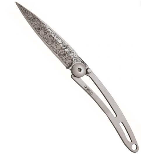 NAVALHA DEEJO, 15GR, ART NOUVEAU, TITANIUM - Image 3