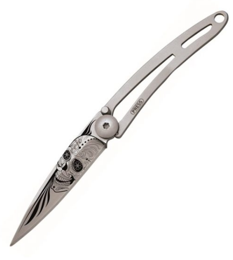 NAVALHA DEEJO, 15GR, LATINO SKULL, TITANIUM