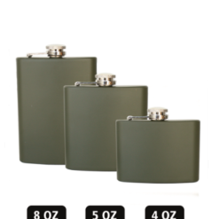 GARRAFA DE BOLSO EM AÇO INOXIDÁVEL OLIVE
